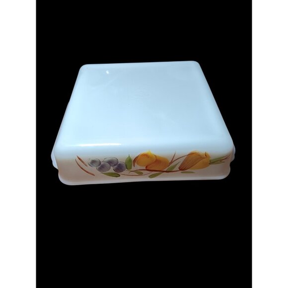 Anchor Hocking Fire King Gay Fad Vintage Fruit Baking Dish 8" 452 Mid Century - Picture 9 of 13